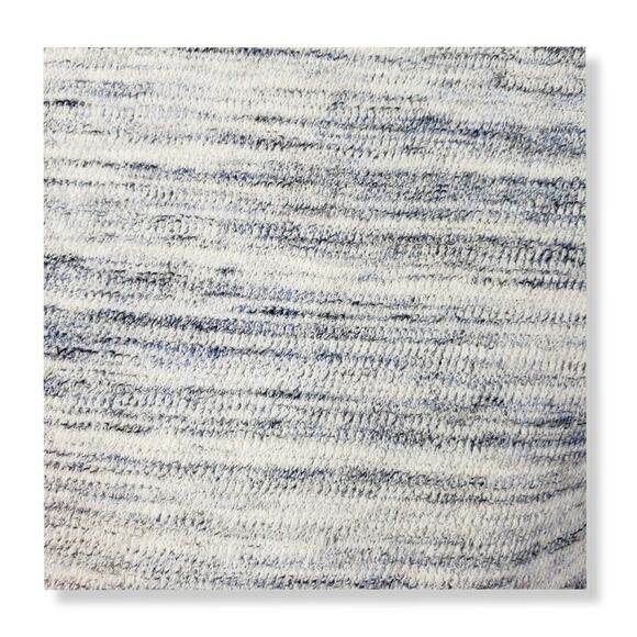 PURE J Jill Knit Top XL Blue Ivory Sleeveless Textured Cowl Neck Lagenlook Beach - Picture 5 of 8